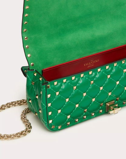 ROCKSTUD SPIKE CALFSKIN SHOULDER BAG